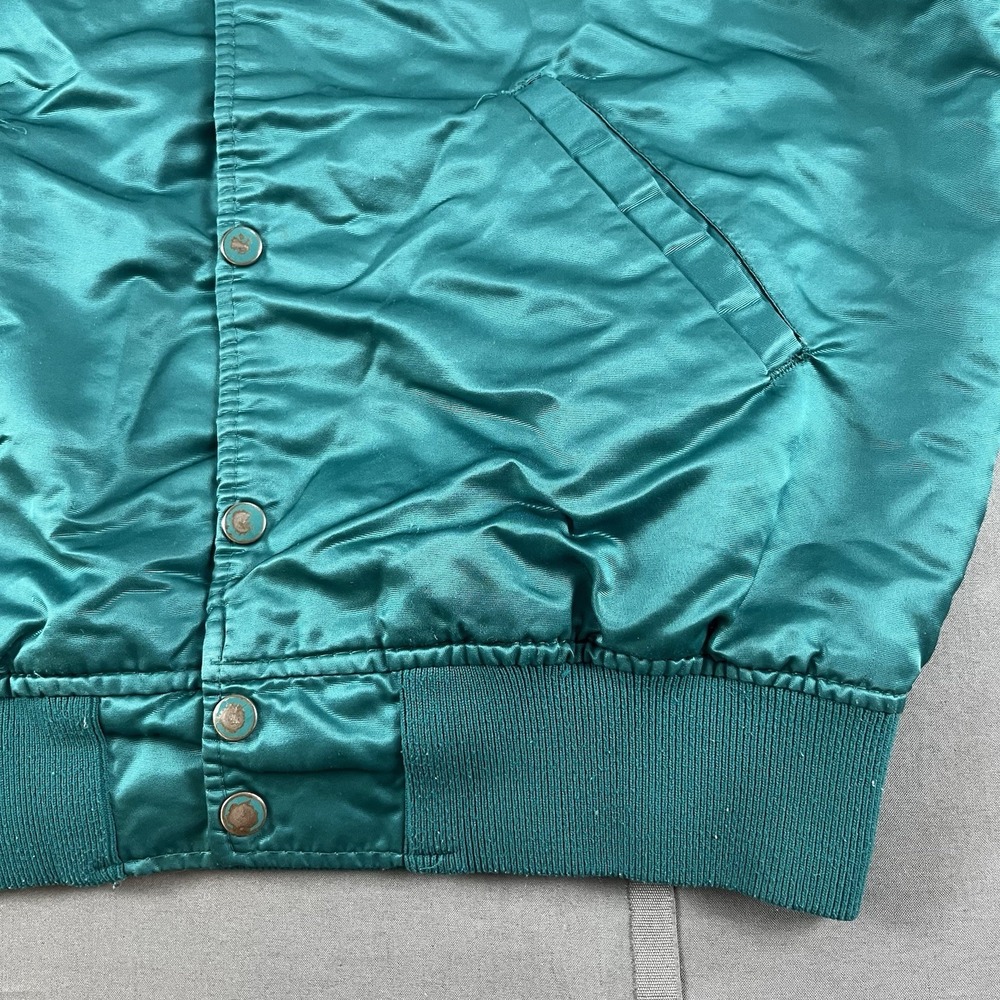 Vintage 90's Starter Pro Line Miami Dolphins Satin Football Jacket Size Medium - Picture 4 of 11